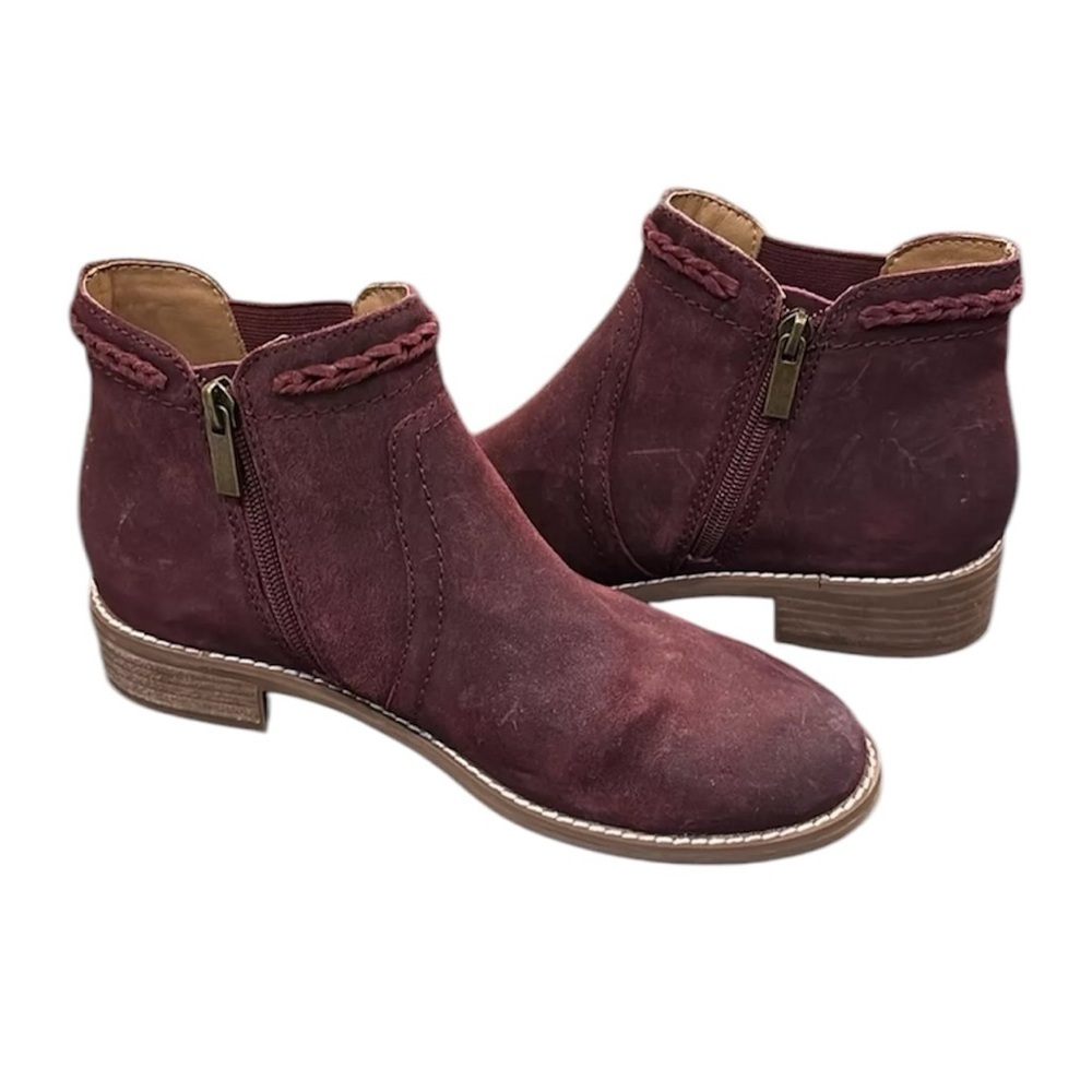 Earth Etnika Round Toe Casual Leather Ankle Booties Shoes 7 1/2 M